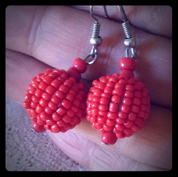 Vintage Jewelry Vintage Seed Bead Ball Dangle Earrings Poshmark